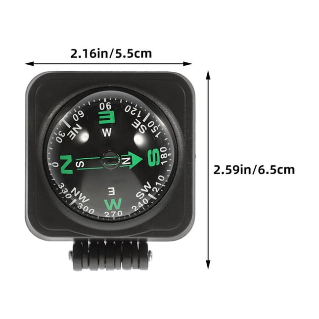 SWETRACE Motorcycle Compass Round Multi ABS 3Pcs Simple Design Adjustable Direction.