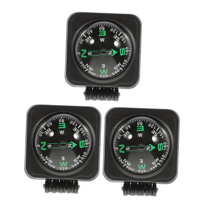 SWETRACE Motorcycle Compass Round Multi ABS 3Pcs Simple Design Adjustable Direction.