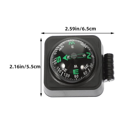 SWETRACE Motorcycle Compass Round Multi ABS 3Pcs Simple Design Adjustable Direction.
