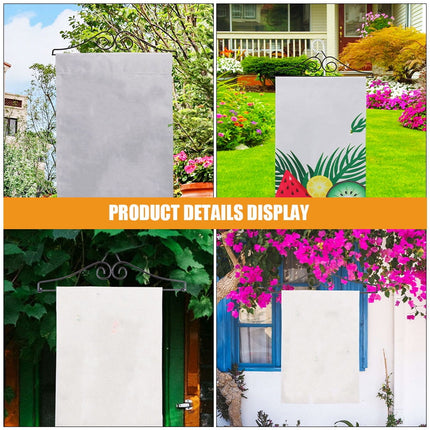 Worgeous 4 Pcs Garden Flag Garden Flag Holder Metal Banner Hanger For Indoor And Outdoor Garden Lawn Courtyard Decoration.