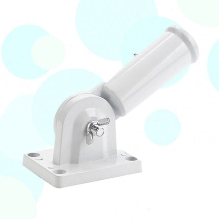 Worgeous Flag Pole Accessories Universal Holder Wall Mount Poles Bridegroom White.