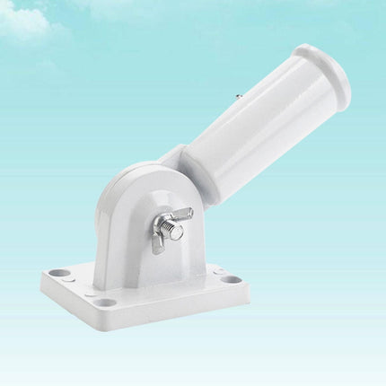 Worgeous Flag Pole Accessories Universal Holder Wall Mount Poles Bridegroom White.