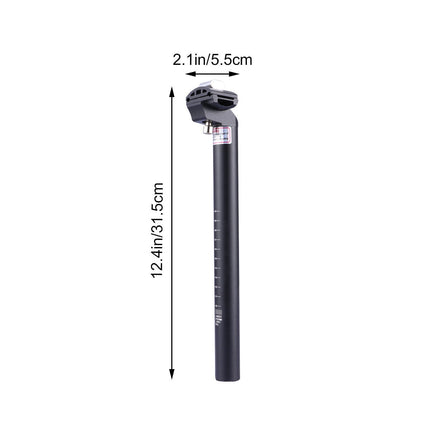 Worgeous 30.8mm Aluminum Alloy Seatpost Mountain Bike Bike Seat Tube Seat Post for Most Road Bike Downhill Bike Track Bike Fixed Gear (Black).