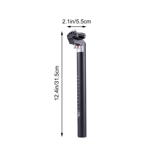Worgeous 30.8mm Aluminum Alloy Seatpost Mountain Bike Bike Seat Tube Seat Post for Most Road Bike Downhill Bike Track Bike Fixed Gear (Black).
