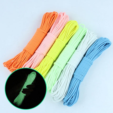 Worgeous 5pcs Outdoor 1 Meter Night Nine-core Umbrella Ropes Parachute Cord Glowing in the Dark.