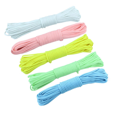 Worgeous 5pcs Outdoor 1 Meter Night Nine-core Umbrella Ropes Parachute Cord Glowing in the Dark.