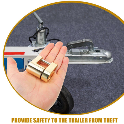 SWETRACE High Security Padlock Zinc Alloy Golden 1Pack For Hitch Security.