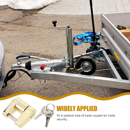 SWETRACE High Security Padlock Zinc Alloy Golden 1Pack For Hitch Security.