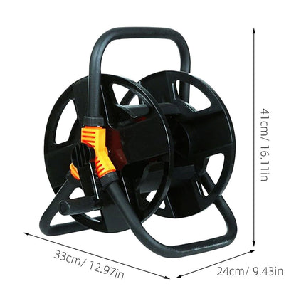 SWETRACE Garden Water Hose Reel Hose Reel Black Stainless Steel 1Pcs.