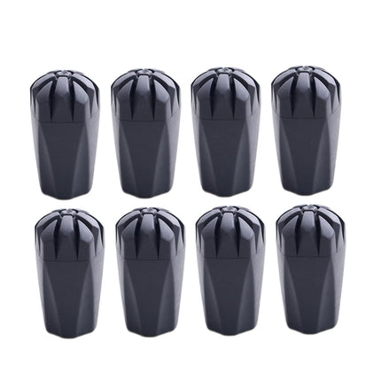 Worgeous Durable Trekking Cane Tips with Metal Gasket for Hiking Poles 8 Pieces Black.