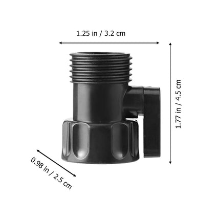 Worgeous Garden Hose Shut Off Valve 3/4 Inch ABS Black for Durable Use and Easy Installation.