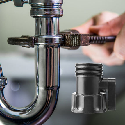 Worgeous Garden Hose Shut Off Valve 3/4 Inch ABS Black for Durable Use and Easy Installation.
