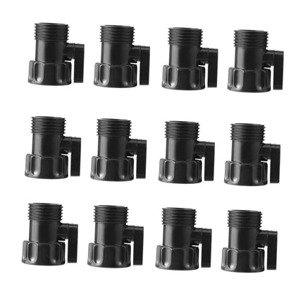 Worgeous Garden Hose Shut Off Valve 3/4 Inch ABS Black for Durable Use and Easy Installation.