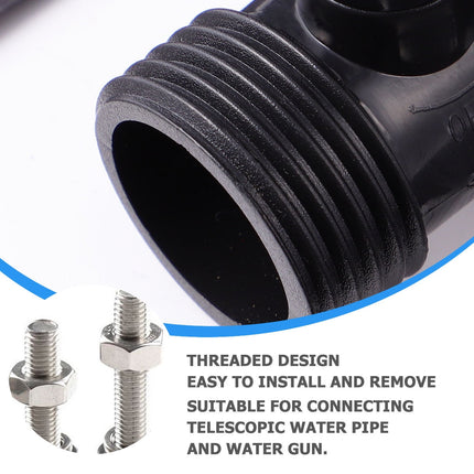 Worgeous Garden Hose Shut Off Valve 3/4 Inch ABS Black for Durable Use and Easy Installation.