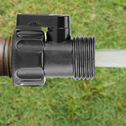 Worgeous Garden Hose Shut Off Valve 3/4 Inch ABS Black for Durable Use and Easy Installation.