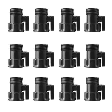 Worgeous Garden Hose Shut Off Valve 3/4 Inch ABS Black for Durable Use and Easy Installation.