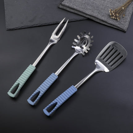 Ortofally Kitchen Utensils Stainless Steel Cooking Tools Heat Resistant Kitchen Gadgets Dishwasher Safe 34.50X3.50X2.00CM Silver.