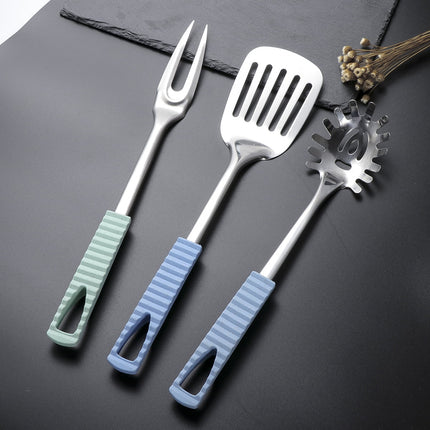 Ortofally Kitchen Utensils Stainless Steel Cooking Tools Heat Resistant Kitchen Gadgets Dishwasher Safe 34.50X3.50X2.00CM Silver.