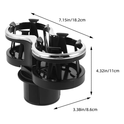 Worgeous Car Cup Holder ABS Dual Hole Drink Holders Automotive Mount Beverage Mug Stand for Vehicle Truck Auto.