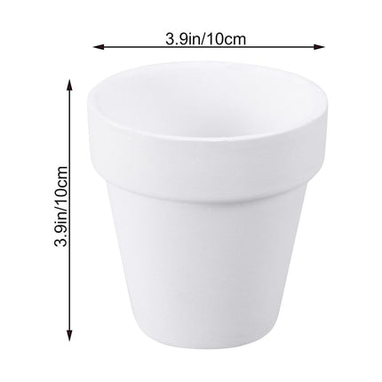 Worgeous 5Pcs 10x10CM Small White Terracotta Pot Clay Ceramic Pottery Planter Cactus Flower Pots Succulent Nursery Pots with Hole.