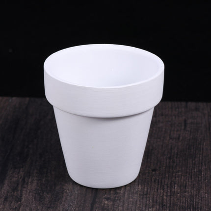 Worgeous 5Pcs 10x10CM Small White Terracotta Pot Clay Ceramic Pottery Planter Cactus Flower Pots Succulent Nursery Pots with Hole.