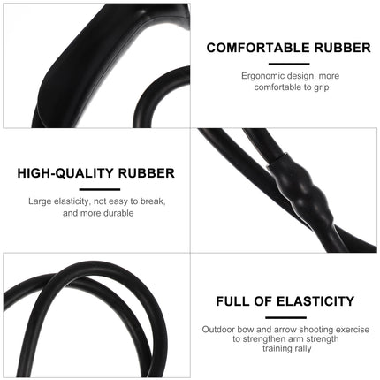 SWETRACE Resistance Bow Trainer Archery Band Rubber Black 1 Bow Training Equipment.