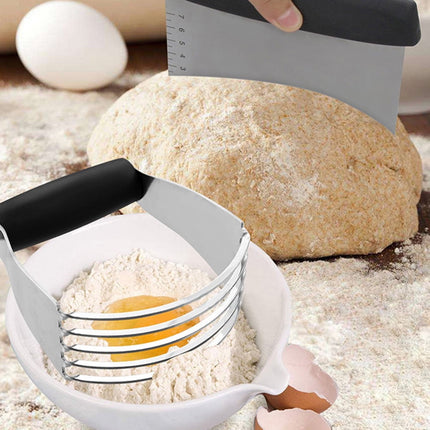 Worgeous 3PCS Stainless Steel Pastry Cutter Dough BBQ Brush Set for Kitchen Home Restaurant.