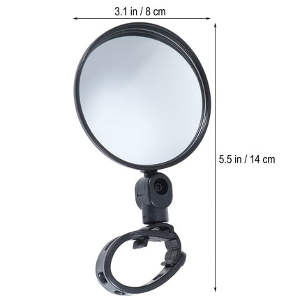 Worgeous Rearview Mirror Cycling Handlebar Mirrors Convex Handles Black.