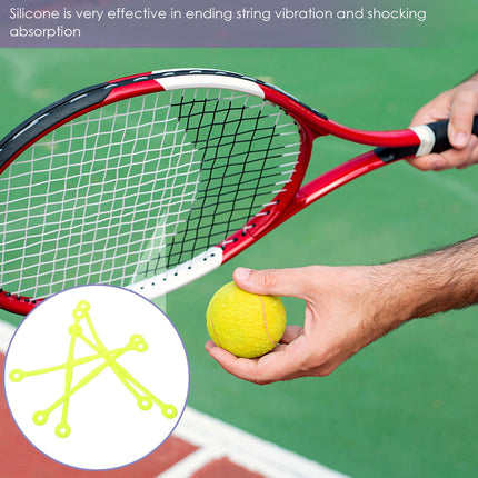 SWETRACE Tennis Dampeners for Racquet Green 5Pcs 12x0.39in.