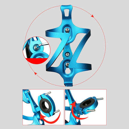 Worgeous Bike Water Bottle Rack Aluminium Alloy Mountain Bike Water Bottle Holder Bike Accessories (Blue).