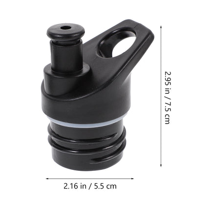 Worgeous 2 Pcs Straw Lid Drink Sports Bottle Lunch Black.