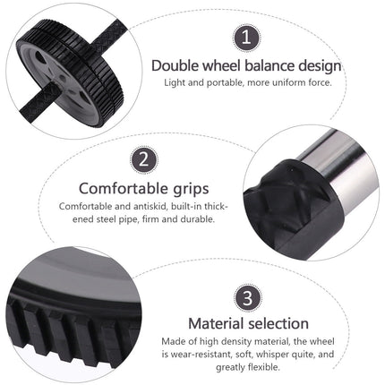Worgeous Ab Wheel Workout Gym Equipment for Home Toddler Fitness Grey.