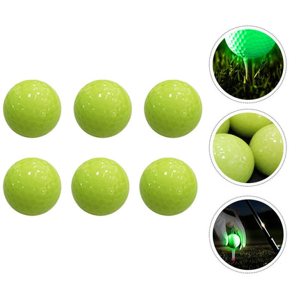 Worgeous Durable Fluorescent Golf Balls for Playing Automatic Light Absorbing Night Green 6pcs.