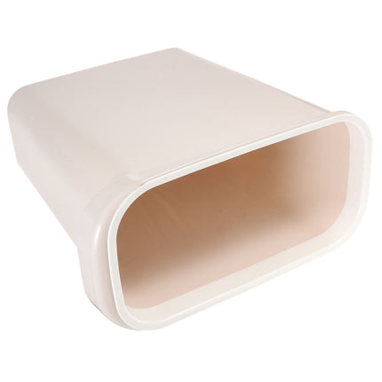 Worgeous White Plastic Trash Can for Home Use Made of Material Great for Small Spaces 13 x 8 0 inches.
