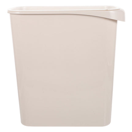 Worgeous White Plastic Trash Can for Home Use Made of Material Great for Small Spaces 13 x 8 0 inches.