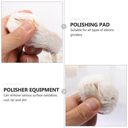 SWETRACE drill polishing pad Polishing Cloth Beige For Metal Surface Cleaning 3pcs.
