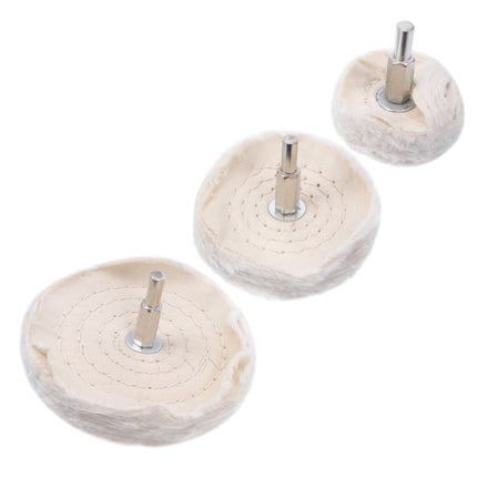 SWETRACE drill polishing pad Polishing Cloth Beige For Metal Surface Cleaning 3pcs.