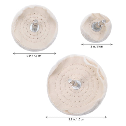 SWETRACE drill polishing pad Polishing Cloth Beige For Metal Surface Cleaning 3pcs.