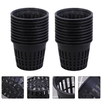 Worgeous 20pcs Plastic Planting Buckets for Soilless Culture with Net Cups.