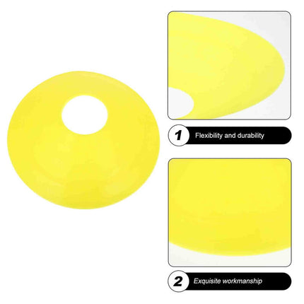 Worgeous 14 Pcs Disc Agile Soccer Cones Training Equipment Child Yellow.