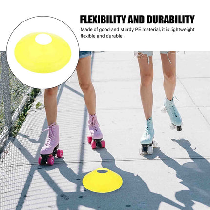 Worgeous 14 Pcs Disc Agile Soccer Cones Training Equipment Child Yellow.