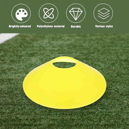 Worgeous 14 Pcs Disc Agile Soccer Cones Training Equipment Child Yellow.