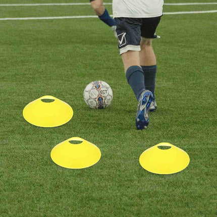 Worgeous 14 Pcs Disc Agile Soccer Cones Training Equipment Child Yellow.