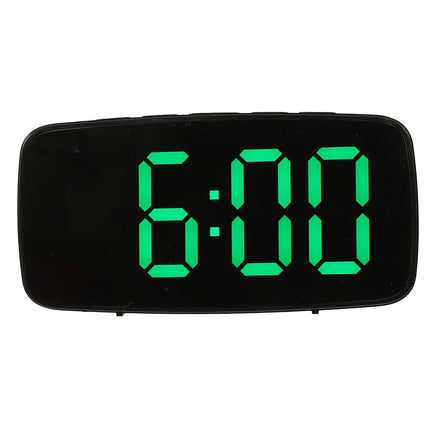 Worgeous Digital Alarm Clock Battery Operated Big Numbers Travel Green.