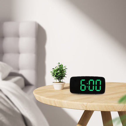 Worgeous Digital Alarm Clock Battery Operated Big Numbers Travel Green.