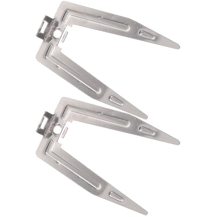 Worgeous 2 Pcs Roast Chicken String Rotisseries Fork Roasted Grilled Silver.