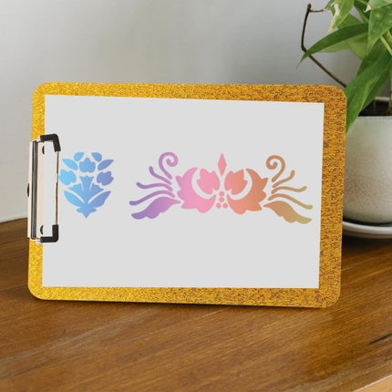 Worgeous Clipboard with Storage Small Writing Pad Student Office Golden.