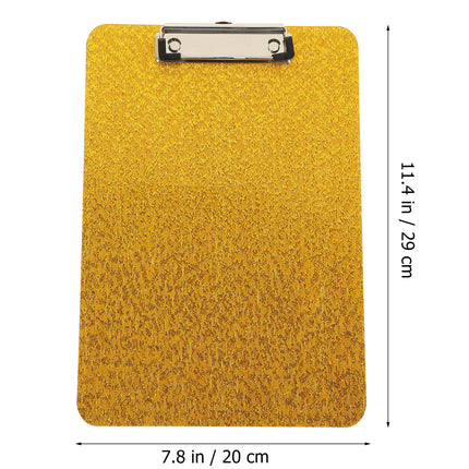 Worgeous Clipboard with Storage Small Writing Pad Student Office Golden.