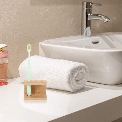 SWETRACE Tooth Brush Organizer Toothbrush Holder Khaki Bamboo 1Set.