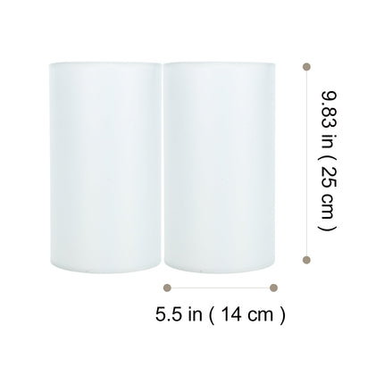 SWETRACE Lamp Shade for Cylinder Lamp White Linen 2Pcs 9.8x5.5x5.5in.